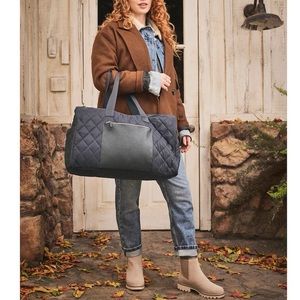 Quilted Weekender Duffle Bag